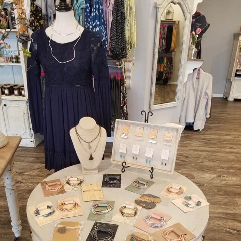 NWOT Navy Blue Lace Dress